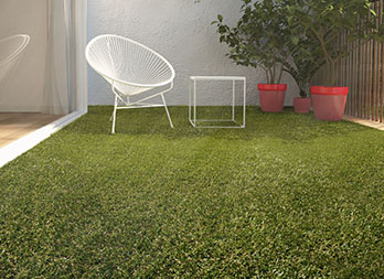 Decorative artificial grass with memory blades, 20 mm