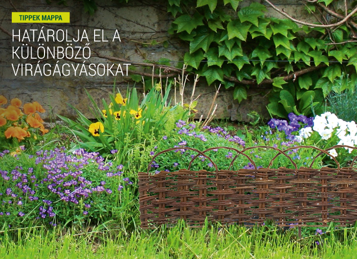 Határolja el a különböző virágágyásokat