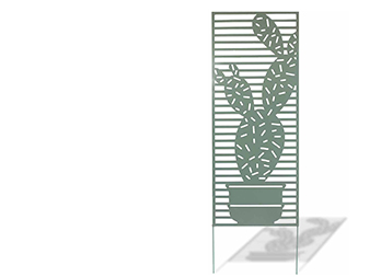 Fém szegély dekoratív kaktusz motívumokkal