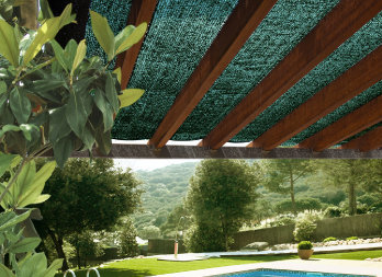 Shading net for pergolas and fences